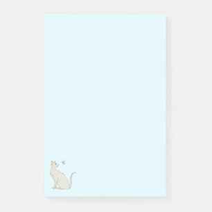 Post-it® Élégant chat avec papillon
