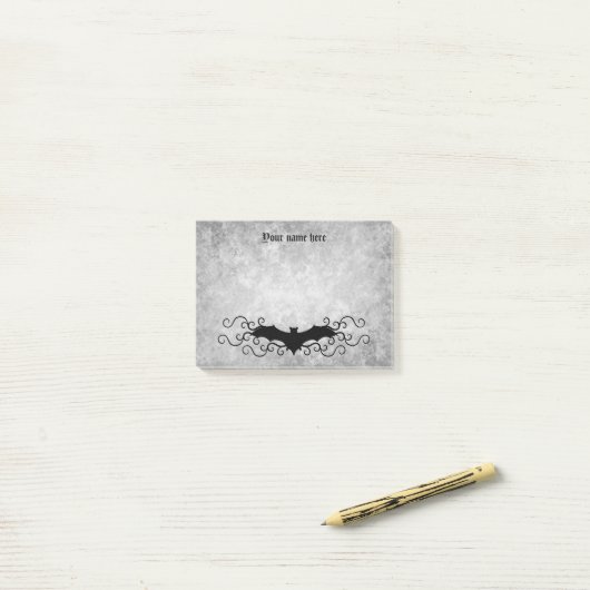 Post-it® Elégant chauve-souris gothique peut imprimer plus  (Sur un bureau)