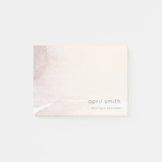 Post-it® Elégant Chic Abstrait Rose Gold Purple Aquarelle (Devant)