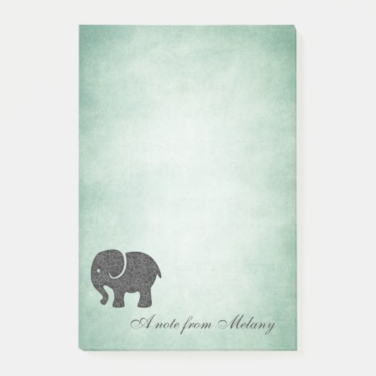 Post-it® Elégant chic dame éléphant vintage (Devant)
