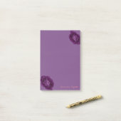Post-it® Élégant, chic et féminin, violet, roses (Sur un bureau)