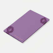 Post-it® Élégant, chic et féminin, violet, roses (Incliné)
