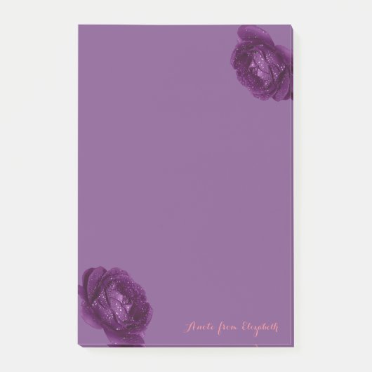 Post-it® Élégant, chic et féminin, violet, roses (Devant)