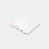 Post-it® Élégant Chic Féminin Stylé , Flamant Rose (Incliné)