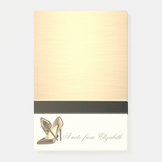 Post-it® Élégant Chic  Fille Stylée , Faux Or, Talons Hauts (Devant)