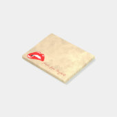 Post-it® Élégant Chic Fille Stylée , Or, Lèvres Rouges (Incliné)