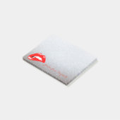 Post-it® Élégant Chic Fille Stylée , Pailleté, Lèvres (Incliné)