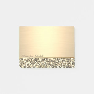 Post-it® Élégant Chic Fille Stylée , Paillettes Dorées