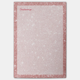 Post-it® Élégant Chic Luxury Faux Parties scintillant Ros