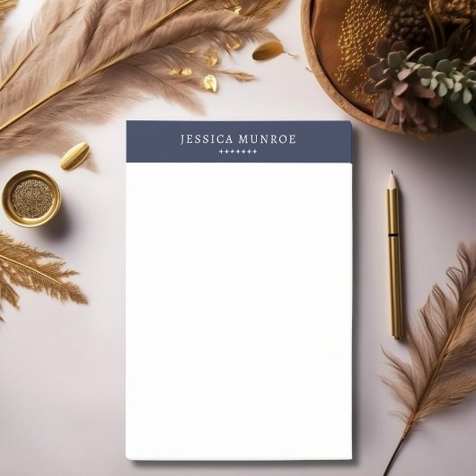 Post-it® Elegant Chic Navy Bleu Personnalisé