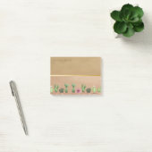 Post-it® Élégant Chic Rayure Dorée,Cactus Aquarelle (Bureau)