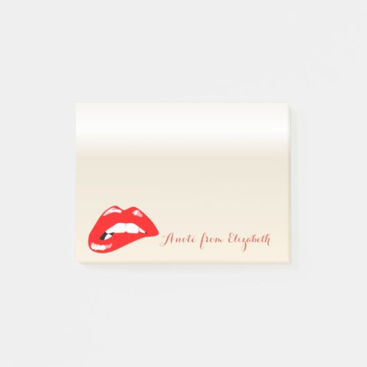 Post-it® Élégant Chic Style Féminin, Lèvres Rouges (Devant)