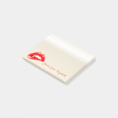 Post-it® Élégant Chic Style Féminin, Lèvres Rouges (Incliné)