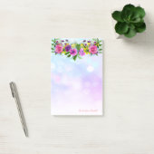 Post-it® Elégant Chic Stylish Girly, Bokeh, Fleurs (Bureau)
