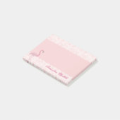 Post-it® Élégant Chic Stylish Girly, Dentelle, Flamant rose (Incliné)