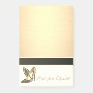 Post-it® Élégant Chic Stylish Girly, Faux Gold, Haut Talon