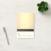 Post-it® Élégant Chic Stylish Girly, Faux Gold, Haut Talon (Bureau)