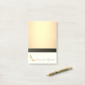 Post-it® Élégant Chic Stylish Girly, Faux Gold, Haut Talon (Sur un bureau)