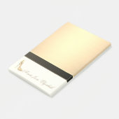 Post-it® Élégant Chic Stylish Girly, Faux Gold, Haut Talon (Incliné)