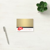 Post-it® Élégant Chic Stylish Girly, Faux Gold, Lèvres (Bureau)