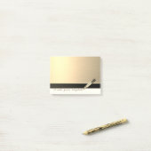 Post-it® Élégant Chic Stylish Girly, Faux Gold, Lipstick (Sur un bureau)