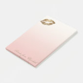 Post-it® Élégant Chic Stylish Girly, Glittery Lips (Incliné)