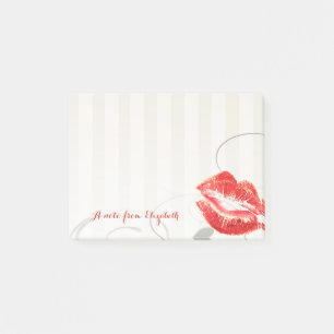 Post-it® Élégant Chic Stylish Girly, Lèvres rouges