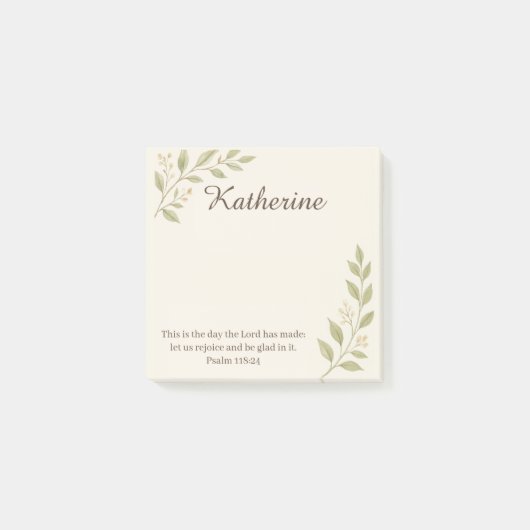 Post-it® Elegant Christian Botanical Sticky Notes (Devant)