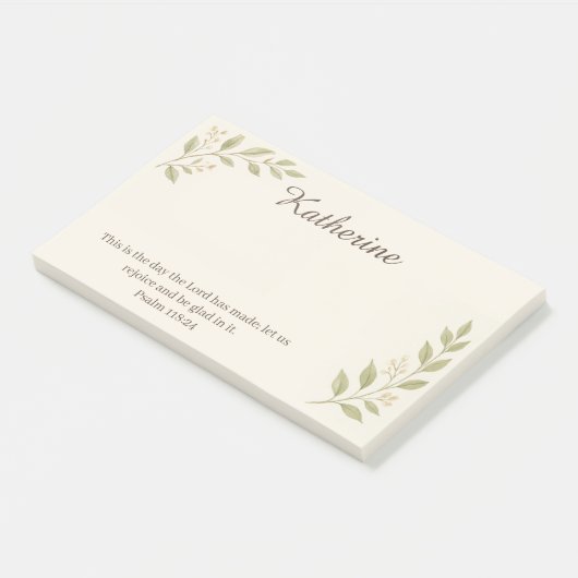 Post-it® Elegant Christian Botanical Sticky Notes 10"x6" (Incliné)