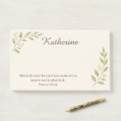 Post-it® Elegant Christian Botanical Sticky Notes 10"x6" (Sur un bureau)