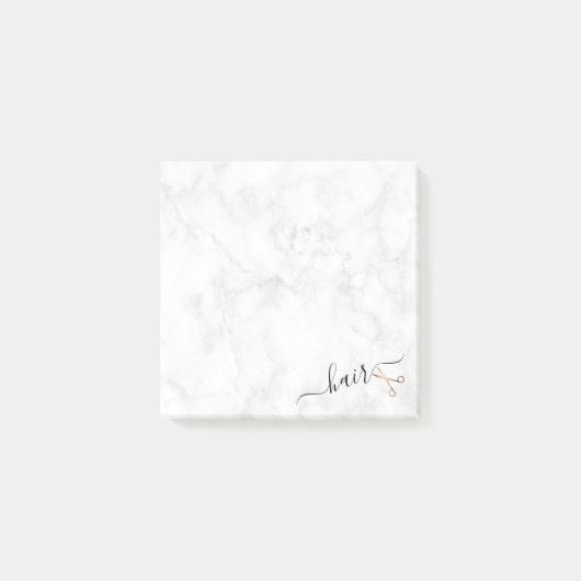 Post-it® Elégant ciseaux d'or rose moderne coiffeur (Devant)