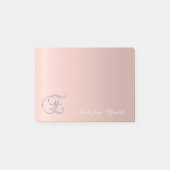 Post-it® Élégant Cute Stylish Girly -Monogramme (Devant)