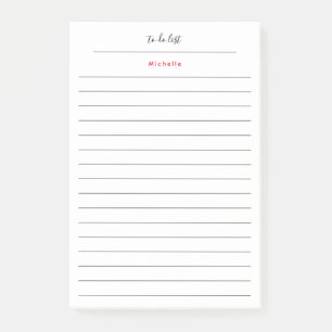 Post-it® Élégant Design Chic Liste de Todo Script manuscrit