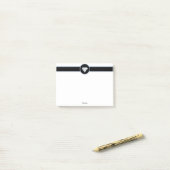 Post-it® Élégant diamant sur fond noir et blanc (Sur un bureau)