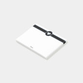 Post-it® Élégant diamant sur fond noir et blanc (Incliné)