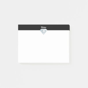 Post-it® Élégant diamant sur fond noir et blanc