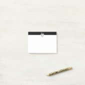 Post-it® Élégant diamant sur fond noir et blanc (Sur un bureau)