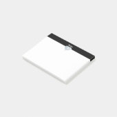 Post-it® Élégant diamant sur fond noir et blanc (Incliné)