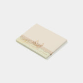 Post-it® Élégant élégant, Faux Gold Feather personnalisée (Incliné)