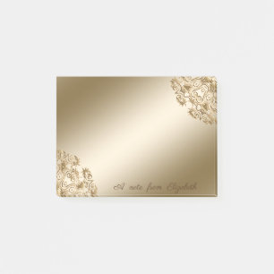Post-it® Élégant, Élégant, Fille, Flèche Or