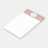 POST-IT® ÉLÉGANT EMBLÉME BLANC SUR PARTIES SCINTILLANT OMBR (Incliné)