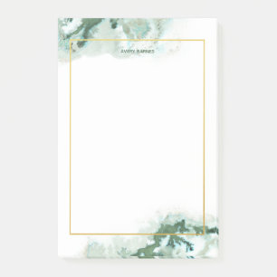 Post-it® Élégant Emerald Green Ombre Marbre Personnalisé