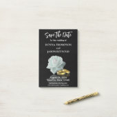Post-it® Élégant Enregistrer la date White Rose Gold Ring S (Sur un bureau)