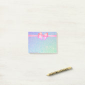 Post-it® Élégant et stylé, Nœud, Pailleté (Sur un bureau)