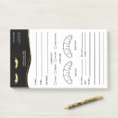 Post-it® Elegant Eyelash Client Record Form (Sur un bureau)