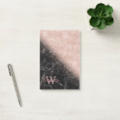 Post-it® Élégant faux rose en or confetti image en marbre n (Bureau)
