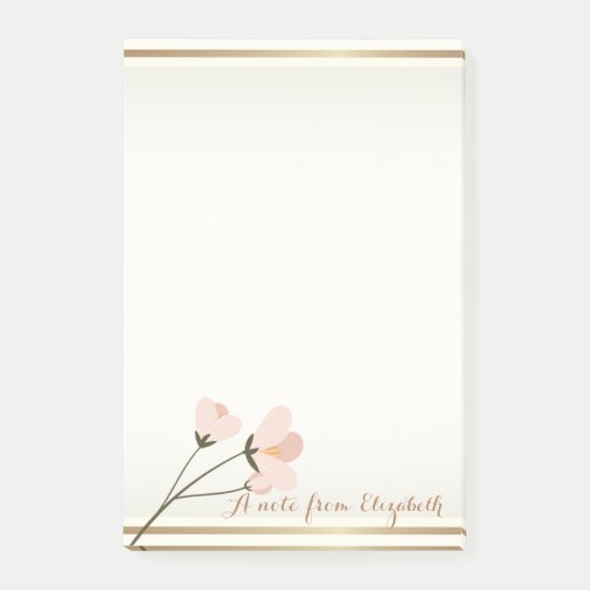 Post-it® Élégant Féminin Élégant,Fleur (Devant)