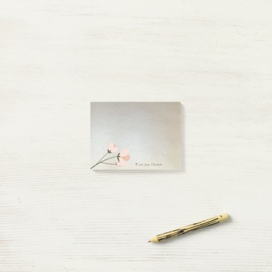 Post-it® Élégant, Fleur (Sur un bureau)