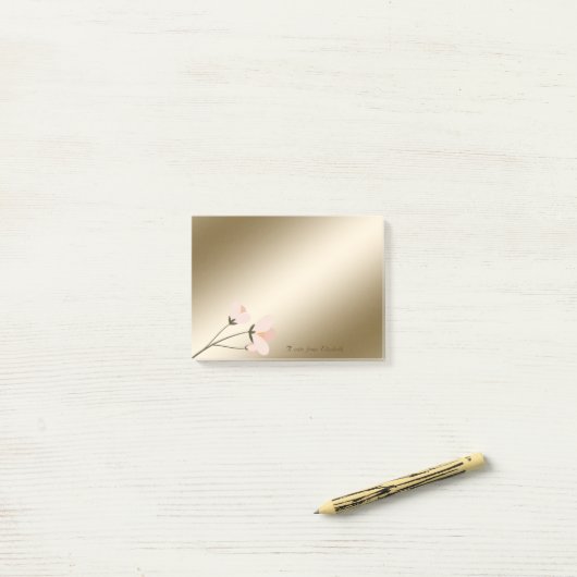 Post-it® Élégant, Fleur Chic (Sur un bureau)