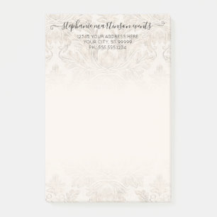 Post-it® Élégant Français Damask Ivory Professionnel
